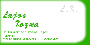 lajos kozma business card